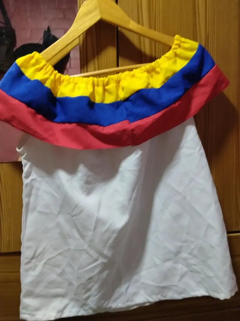 Falda folclórica tricolor para baile - 4
