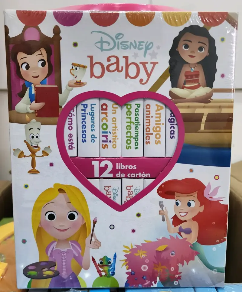Set de 12 Libros de Cartón Disney Baby
