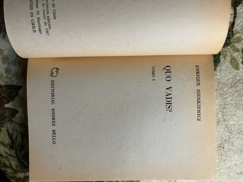 Libro 'Quo Vadis?' Tomo I de Enrique Sienkiewicz - 2