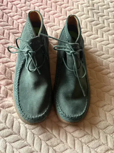 Botines de gamuza azul oscuro mujer - miniatura 2