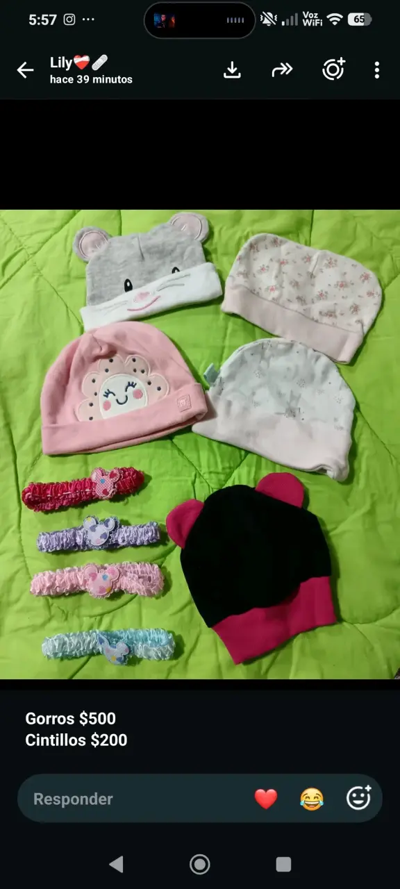 Gorros y cintillos para bebé