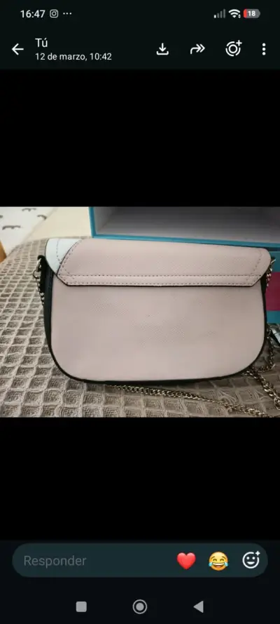 Cartera Guess 1981 bicolor elegante original - miniatura 2