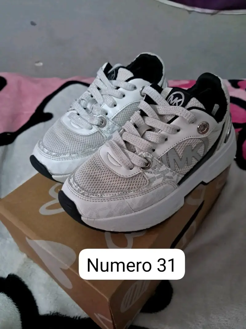Zapatillas deportivas blancas para niños talla 31 - 1