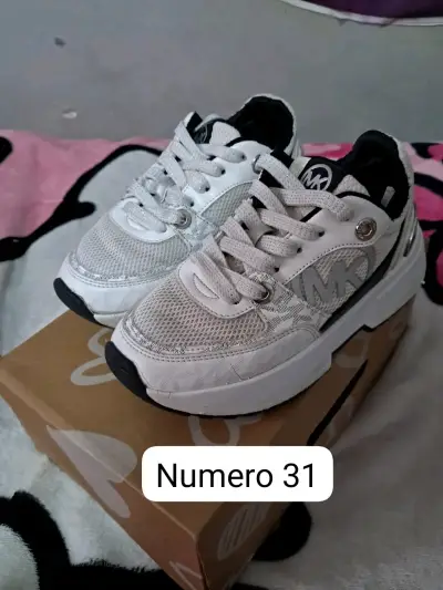 Zapatillas deportivas blancas para niños talla 31 - miniatura 1