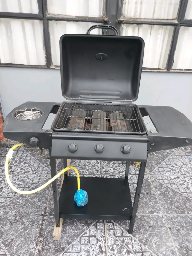 Parrilla a gas con quemador lateral - 1
