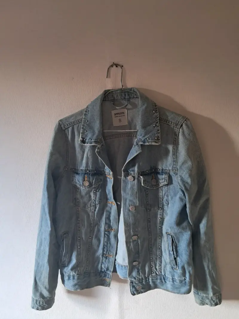 Chaqueta de mezclilla azul Opposite talla S - 1