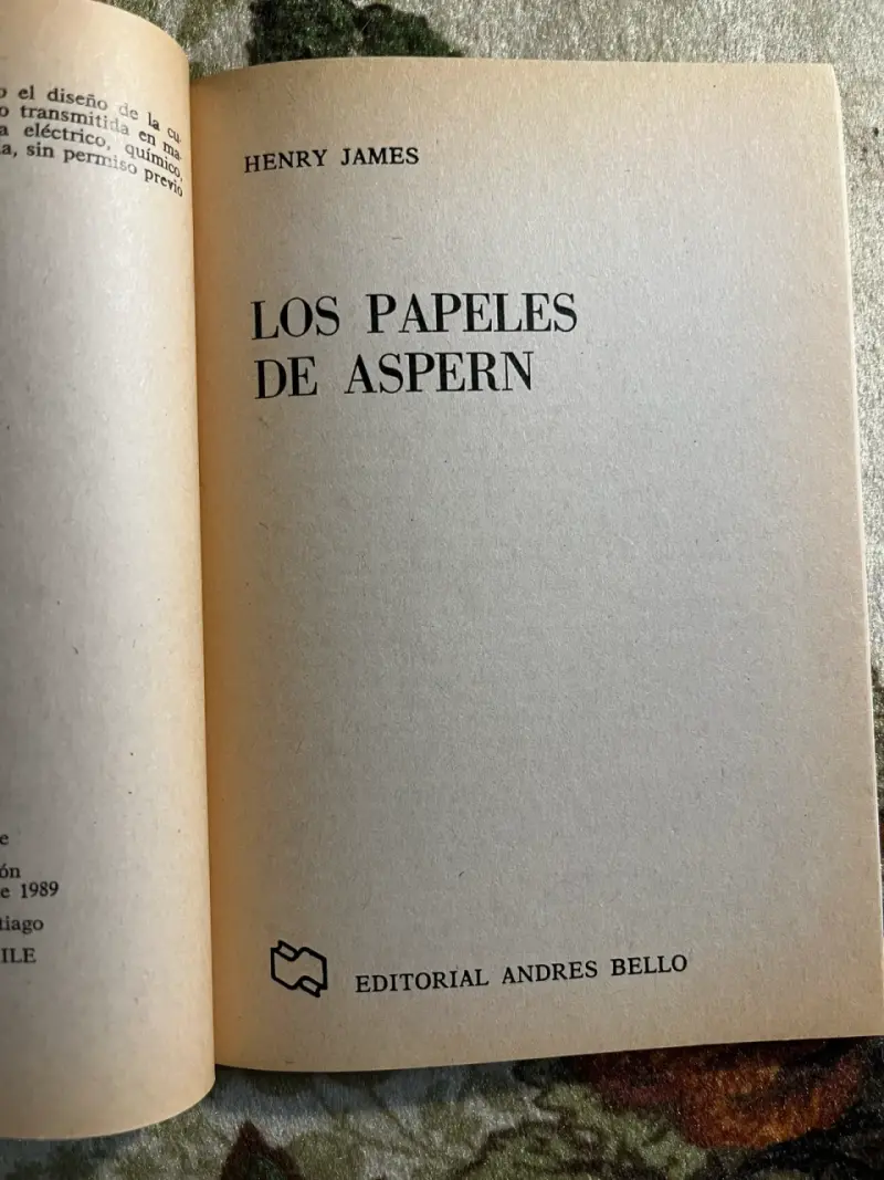 Libro 'Los Papeles de Aspern' de Henry James - 2