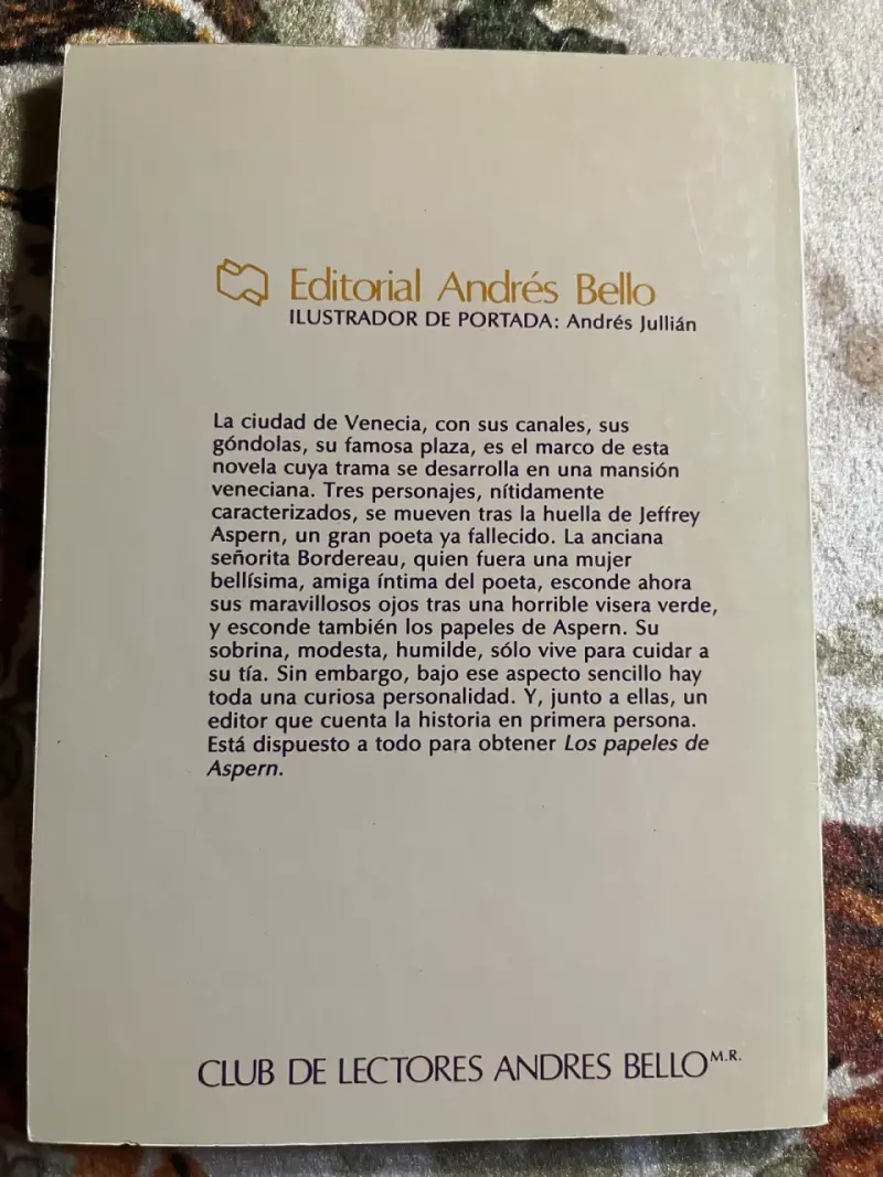 Libro 'Los Papeles de Aspern' de Henry James - 3