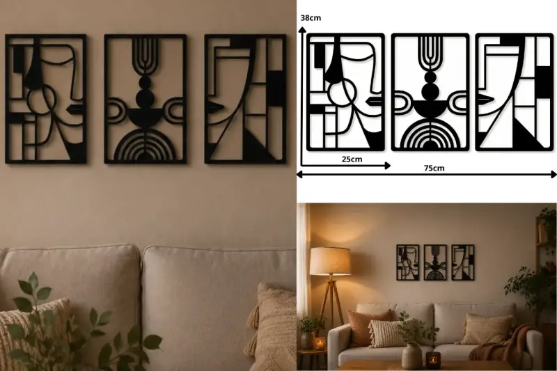 Set de Cuadros Decorativos Abstractos