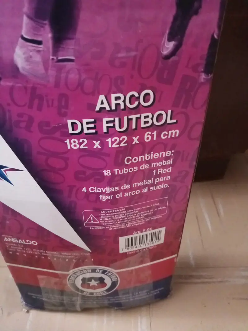 Arco de fútbol 182x122x61 cm con red - 2