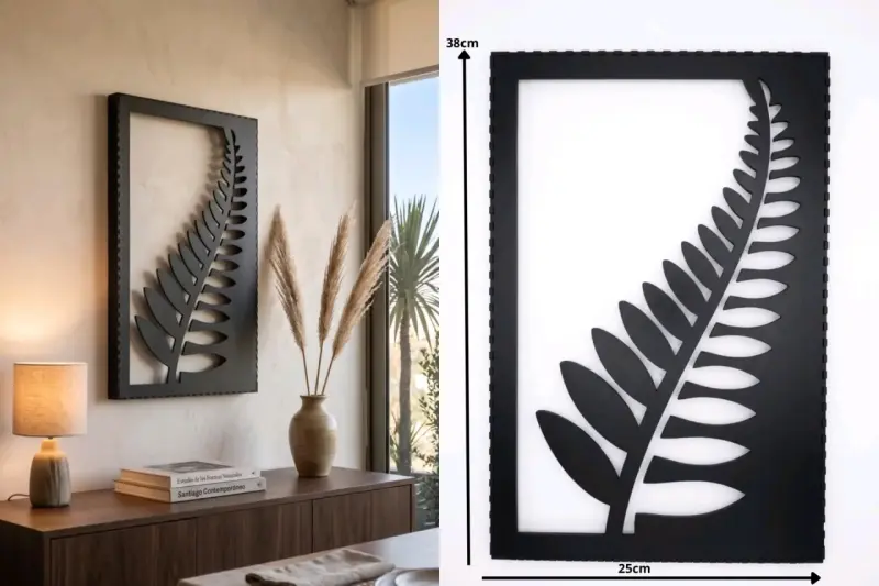 Cuadro Decorativo Hoja Negra