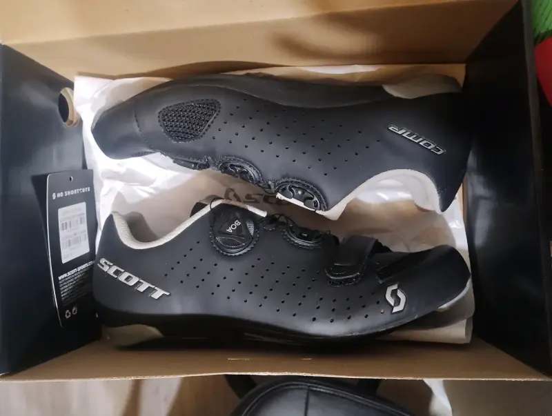 Zapatillas de ciclismo ruta Scott Comp negras - 1