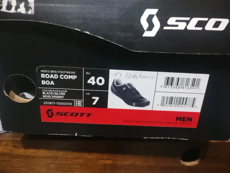 Zapatillas de ciclismo ruta Scott Comp negras - 5