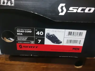 Zapatillas de ciclismo ruta Scott Comp negras - miniatura 5