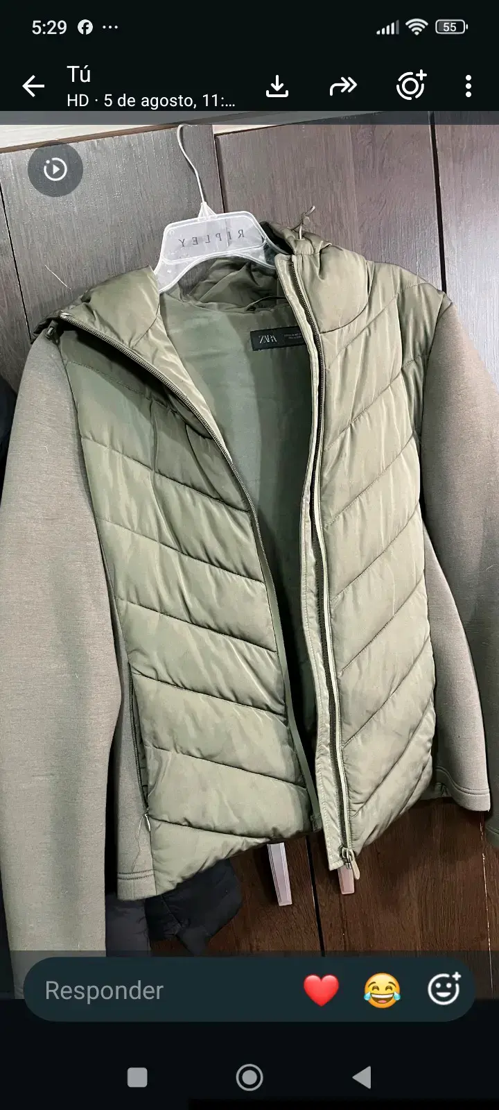 Abrigo largo negro Zara para mujer - 2