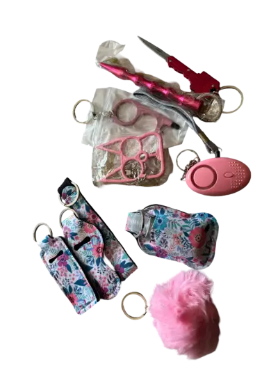 Kit de Autodefensa Personal para Mujeres con Alarma y Llaveros - miniatura 1