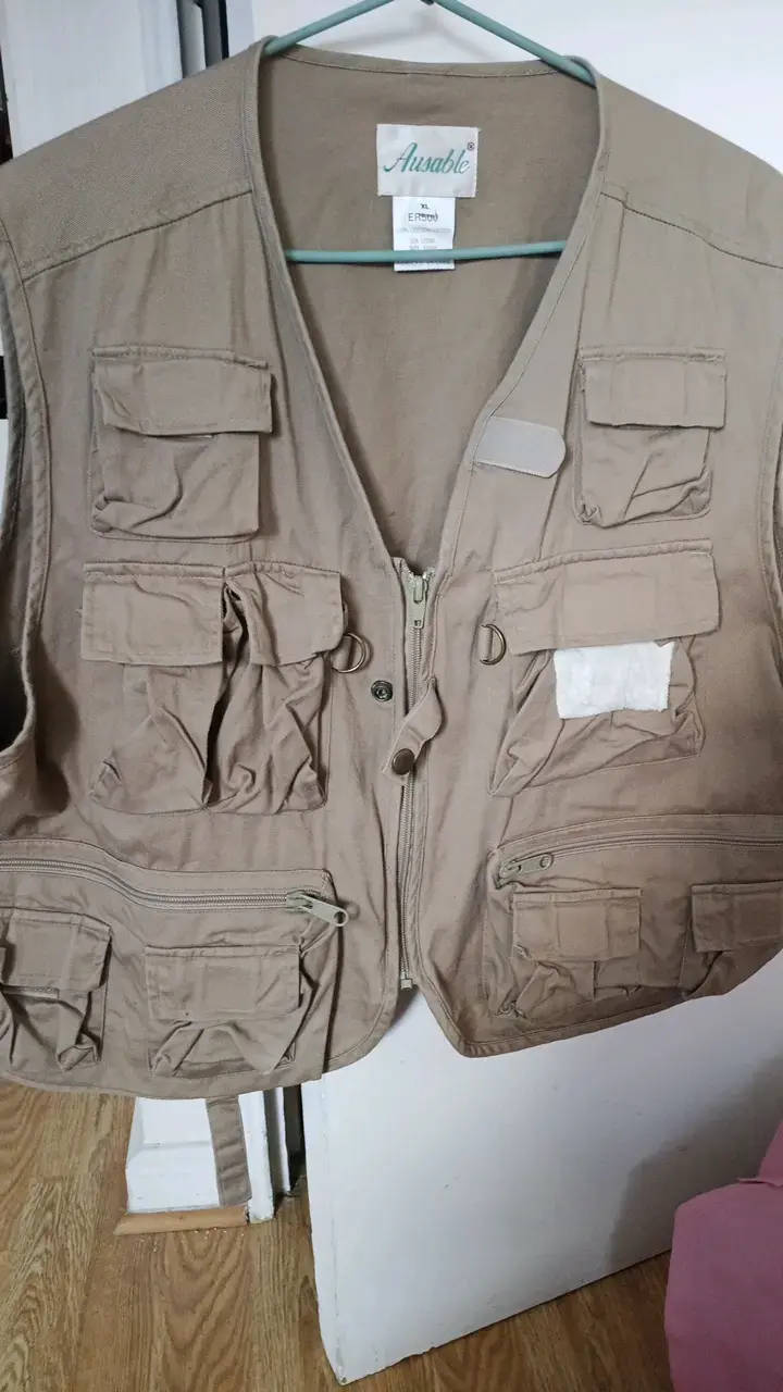 Chaleco de pesca beige con múltiples bolsillos Ausable - 1