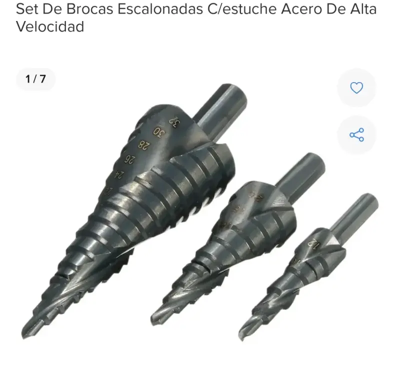 Set de Brocas Escalonadas de Acero Alta Velocidad