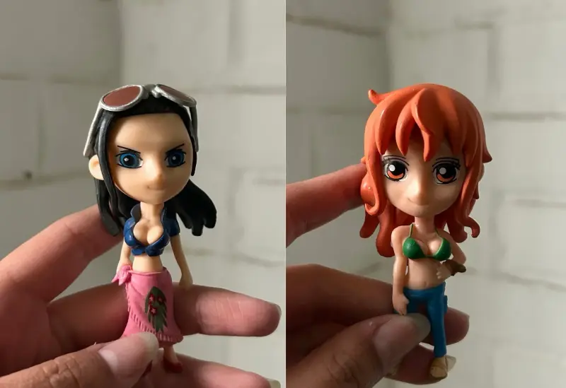 Figuras de anime estilo chibi, Nami y Robin. - 1