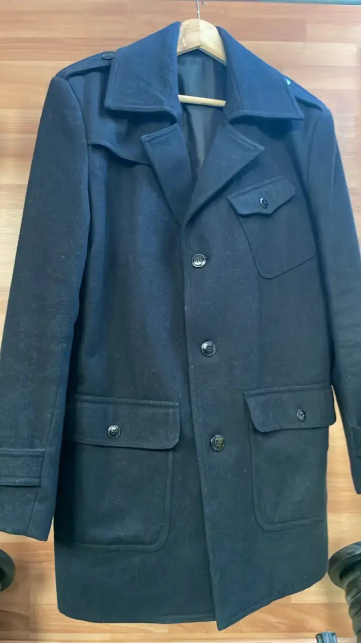 Abrigo de lana azul oscuro para hombre Talla 46 - 2