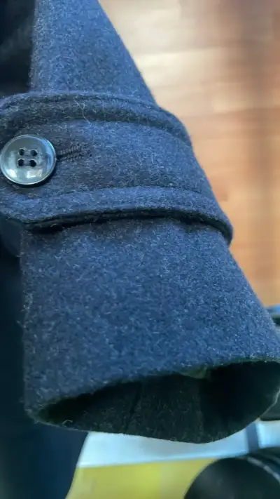 Abrigo de lana azul oscuro para hombre Talla 46 - miniatura 4