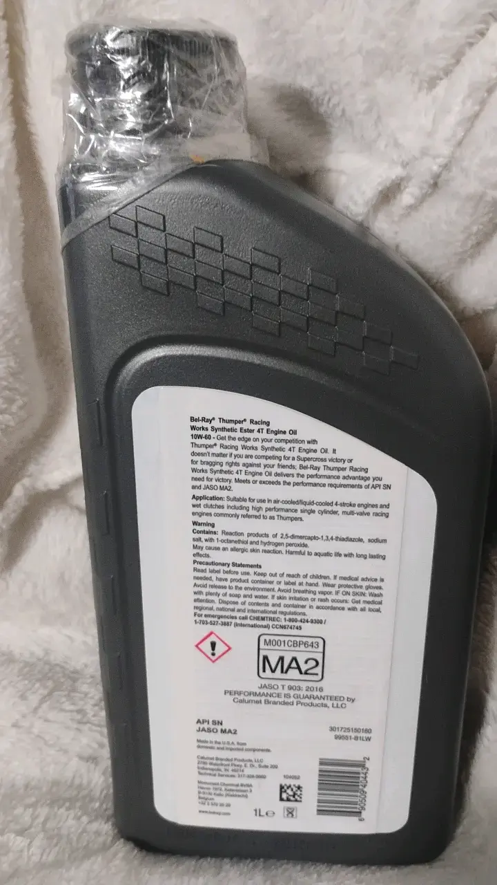 Aceite de Motor Sintético Bel-Ray Thumper 10W-60 - 2