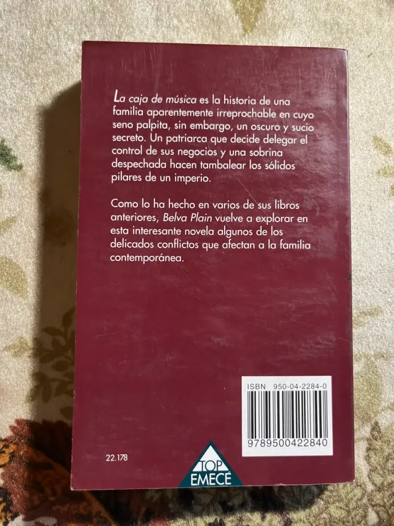 Libro 'La Caja de Música' de Belva Plain - 3