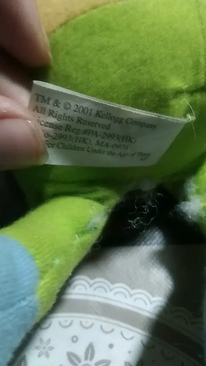 Peluche vintage Dig 'Em Frog Kellogg's
