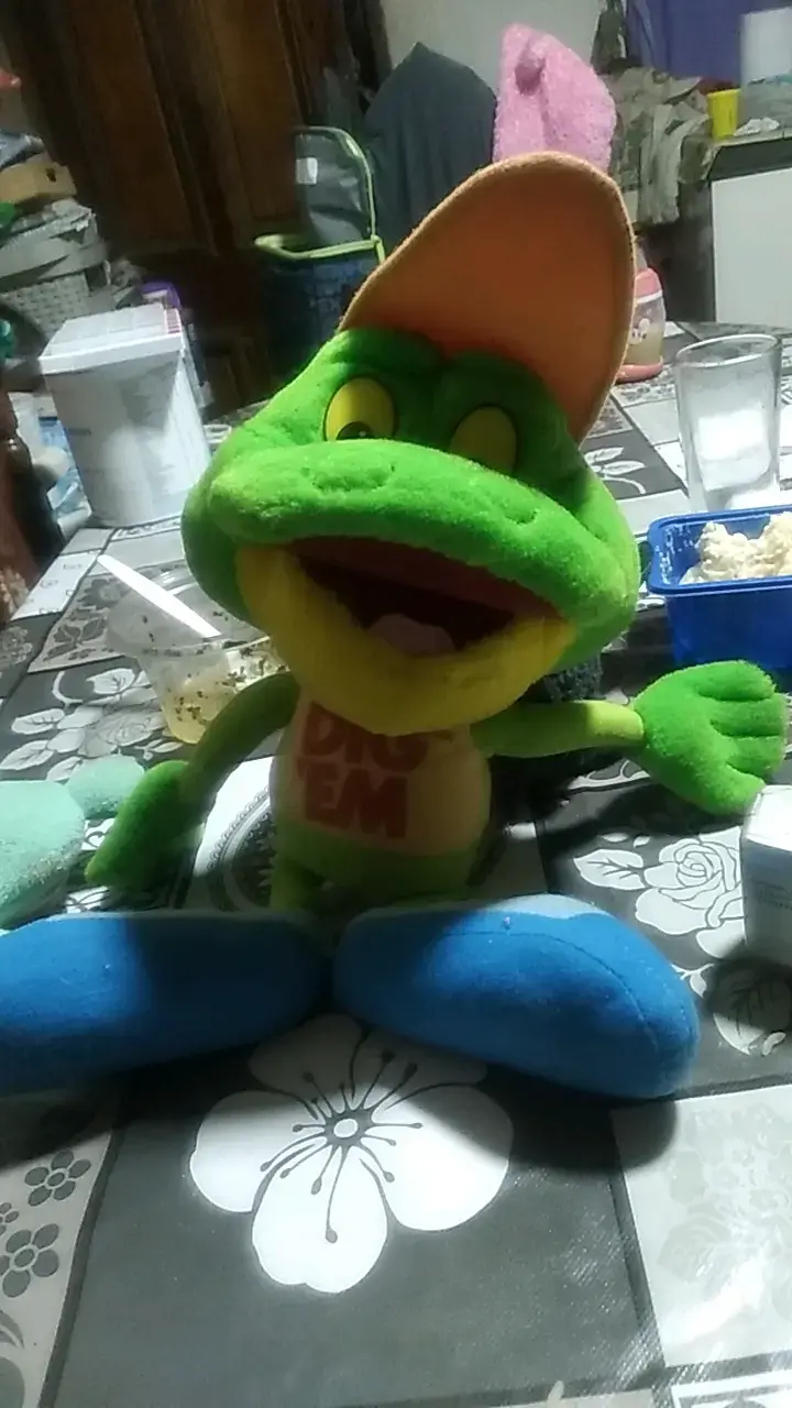 Peluche vintage Dig 'Em Frog Kellogg's - 5