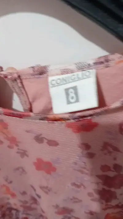 Vestido floral rosa para niña Coniglio - miniatura 3