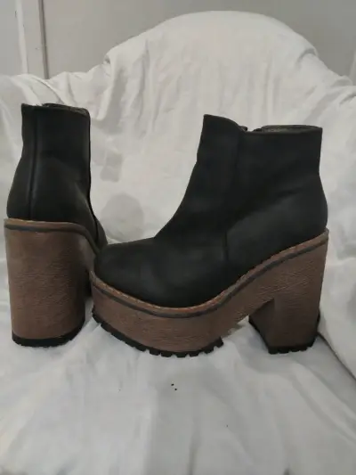 Botines de plataforma negros talla 35 - miniatura 2