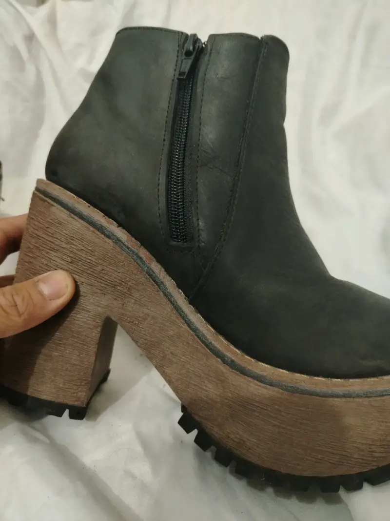 Botines de plataforma negros talla 35 - 4