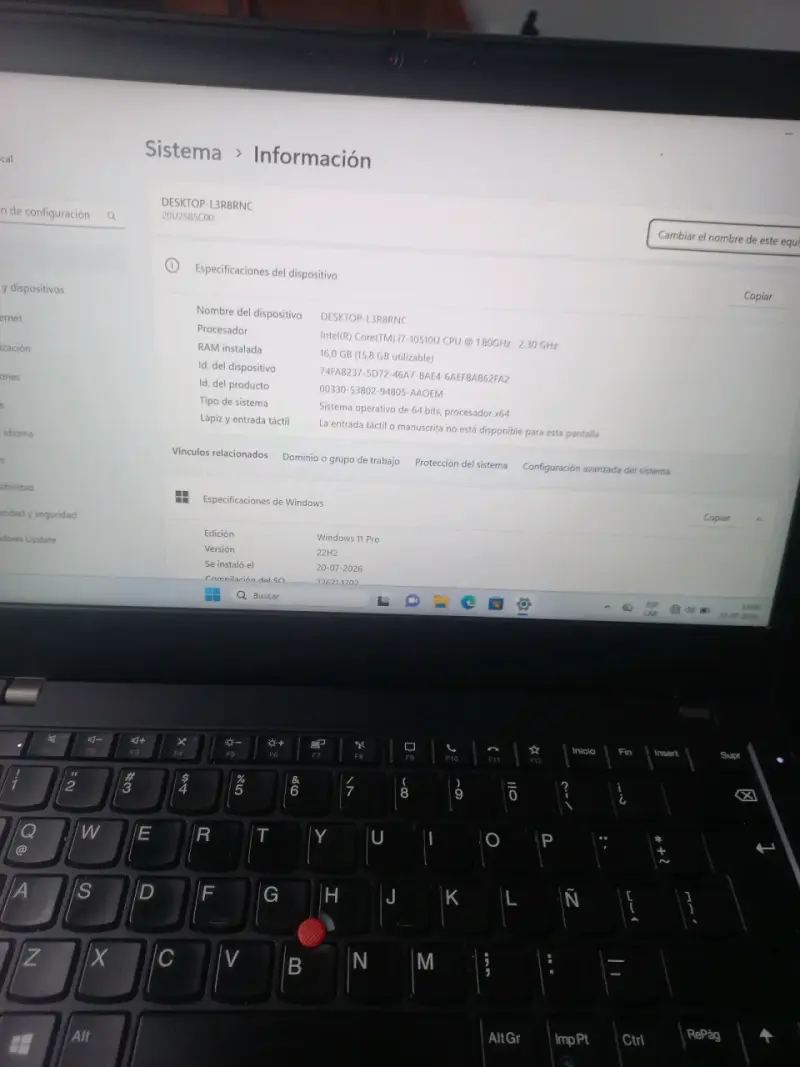 💻 Lenovo ThinkPad L14 Gen 1 | Intel Core i7-10510U - 5