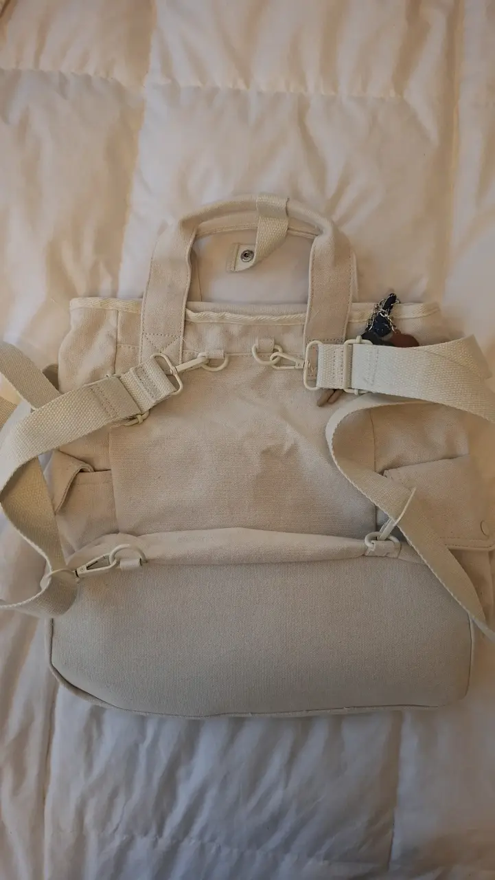 Mochila beige con diseño de Snoopy - 2