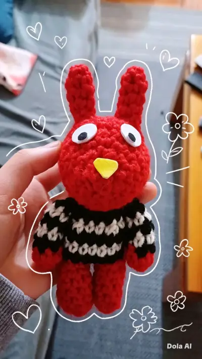 Set de accesorios tejidos a crochet - miniatura 2