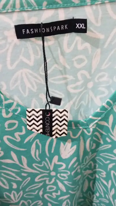Blusa verde estampada FashionSpark talla XXL - miniatura 2