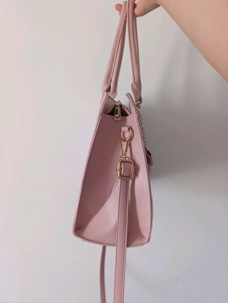 Cartera de rosa con diseño texturizado NUEVA - 3