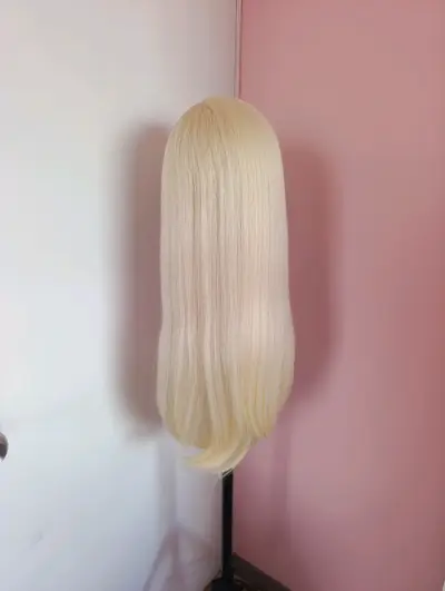 Peluca larga rubia con flequillo NUEVA - miniatura 3
