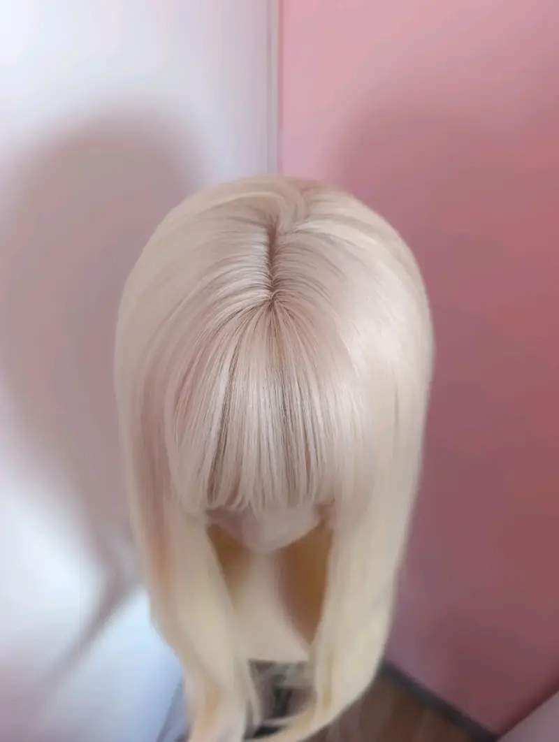 Peluca larga rubia con flequillo NUEVA - 4