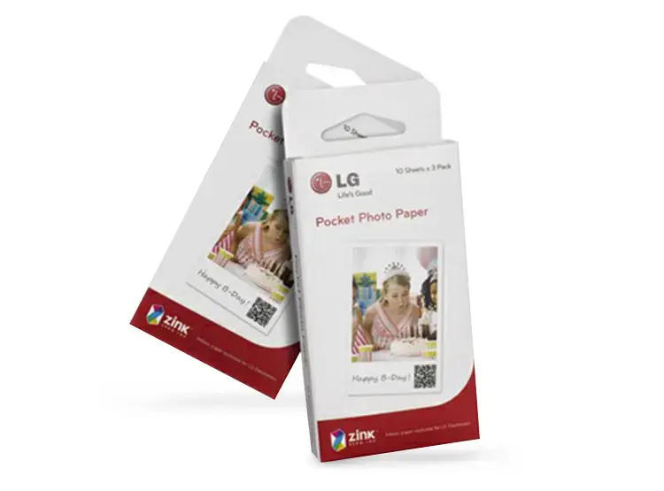 Papel fotográfico LG Pocket Photo 30 hojas
