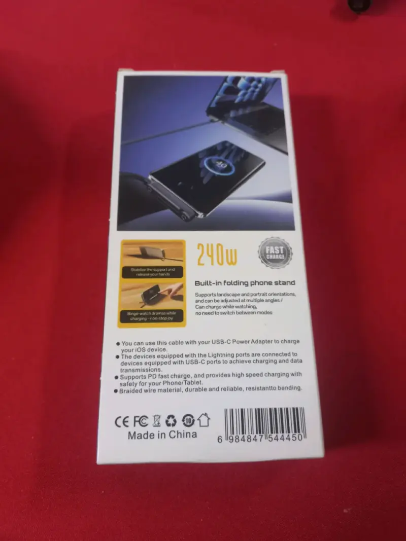 Cable de carga rápida 240W con soporte plegable - 2