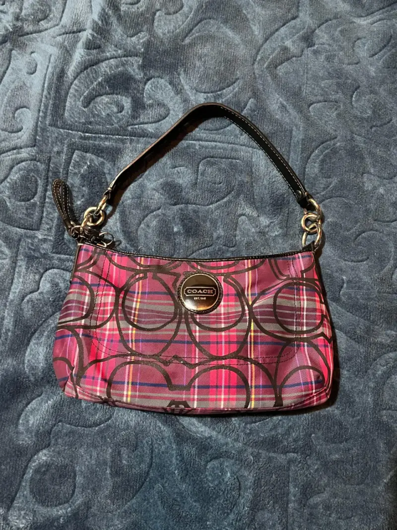 Cartera de mano Coach Poppy Tartan Plaid - 1