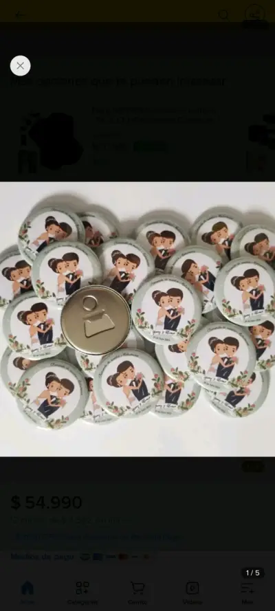 Chapitas personalizadas con abre botellas - miniatura 3