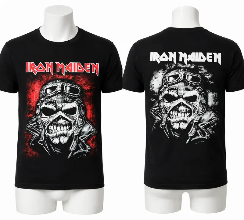 Polera Iron Maiden con diseño de calavera - 1