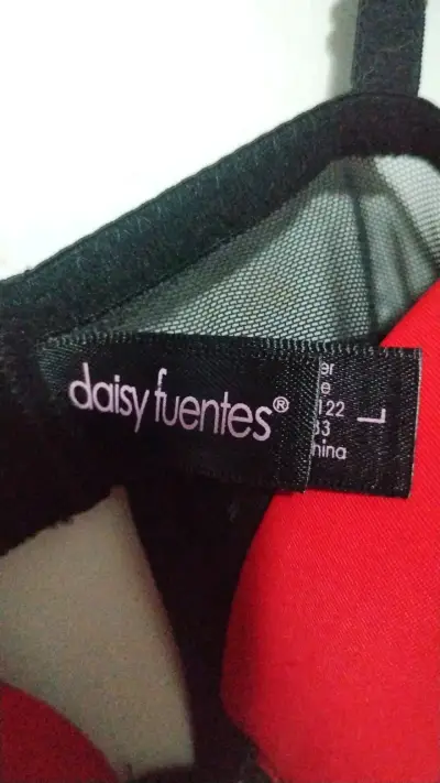 Baby doll negro con encaje rojo - miniatura 4