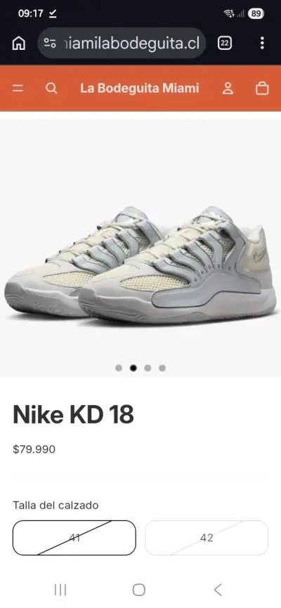 Zapatillas deportivas Nike KD 18 blancas - miniatura 1