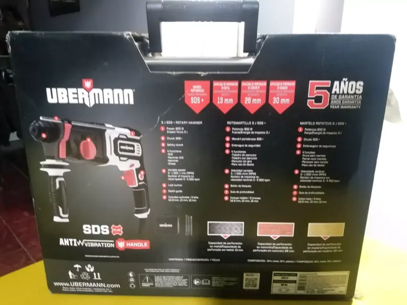 Rotomartillo Ubermann 800W SDS Plus - 2