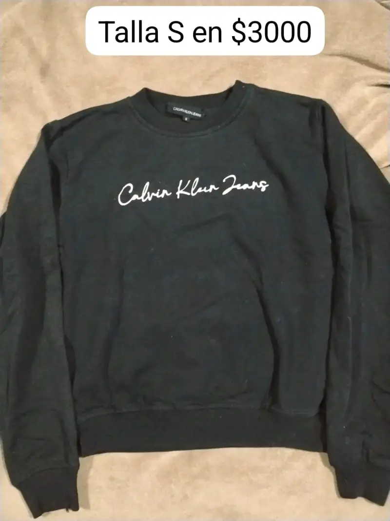 Polerón negro Calvin Klein Jeans talla S - 1