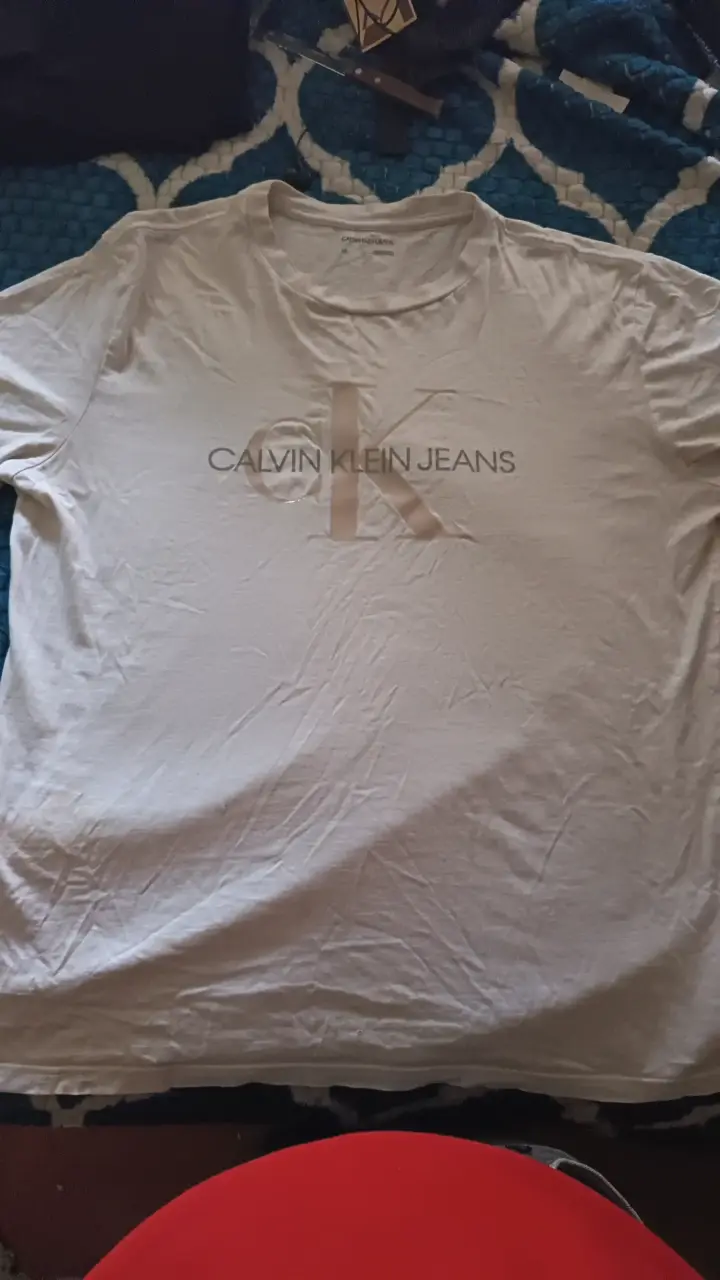 Polera Calvin Klein Jeans blanca para hombre