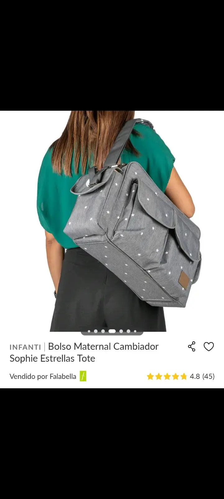 Bolso maternal con cambiador Infanti Sophie Estrellas - 3